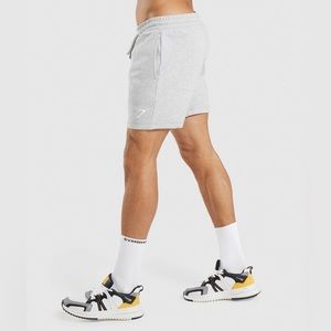 NWT Gymshark Crest Shorts - Light Grey Marl XS